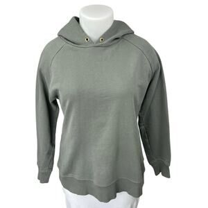 Wat The Brand Gray Cotton Long Sleeve Hooded Hoodie Sweatshirt Sweater Top Sz XL